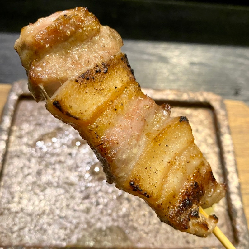 豚バラ(焼き鳥 松元 西中洲本店)