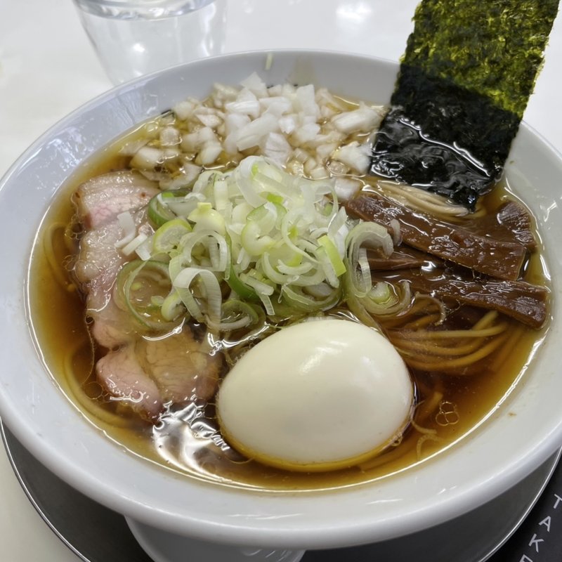 宗太鰹味玉付きの中華そば(ラーメン専科 竹末食堂)