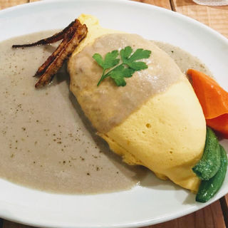 ごぼうポタージュオムライス(くるまり （kurumari）)