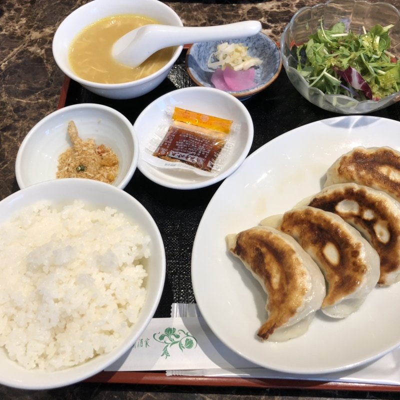黒豚餃子定食(蘭蘭酒家)