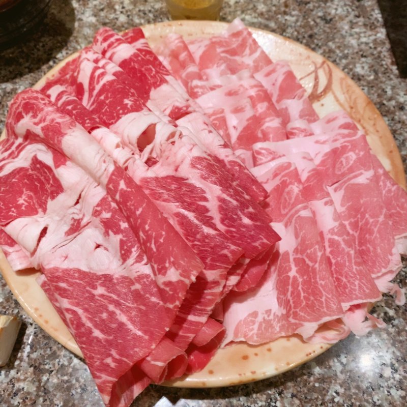 ミックス上牛.豚ジャンボしゃぶコース(しゃぶ亭 心斎橋店)