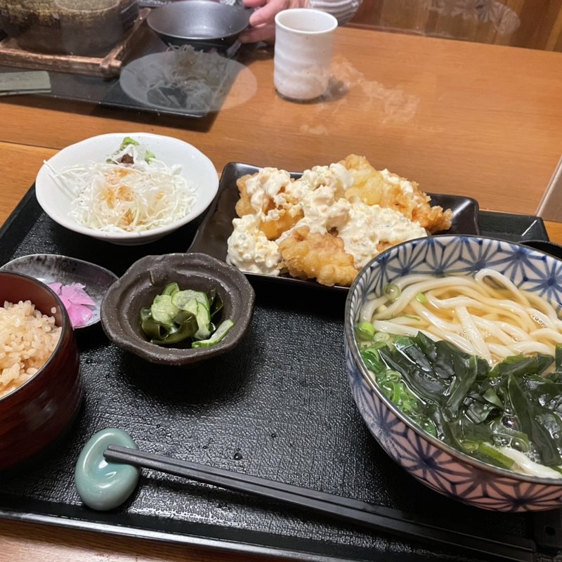 タルタルとり天うどん定食(さぬき志度)