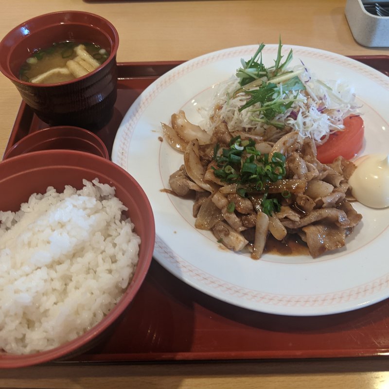 豚バラ肉のしょうが焼き定食(ジョイフル 安来今津店 （Joyfulｌ）)