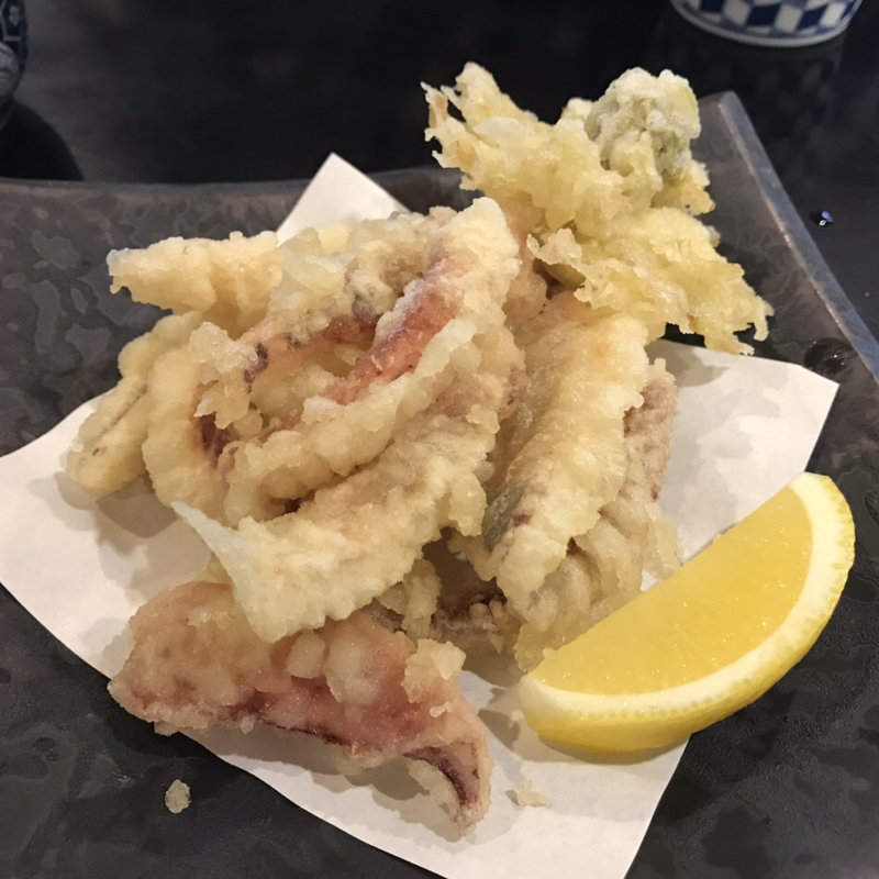 一夜干しいか天麩羅(あさひ山 蛍庵 （ホタルアン）)