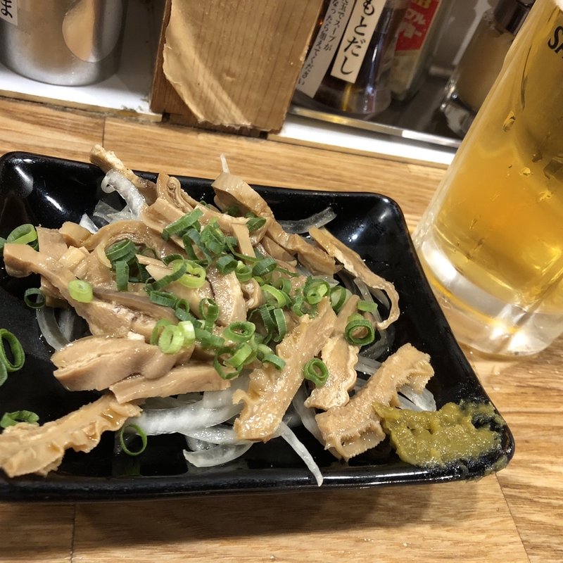博多の酢もつ(博多ラーメン でぶちゃん 高田馬場本店)