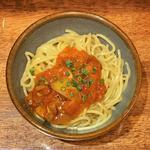 限定　トマトベーコンオニオンアマトリチャーナ合え麺(海老丸らーめん)
