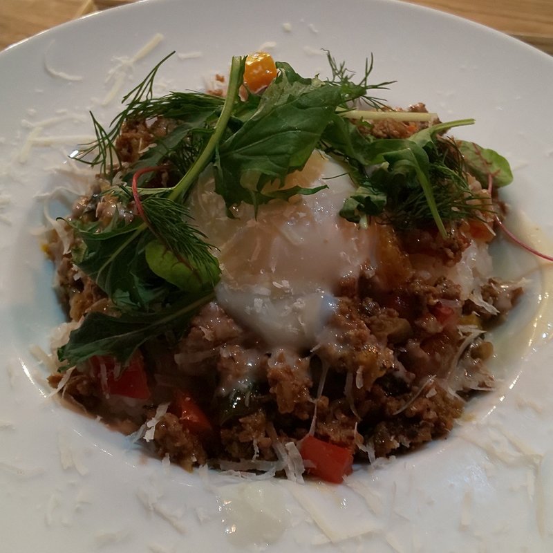 豚肉100％の甘辛ガパオライス(ゐなcafe)