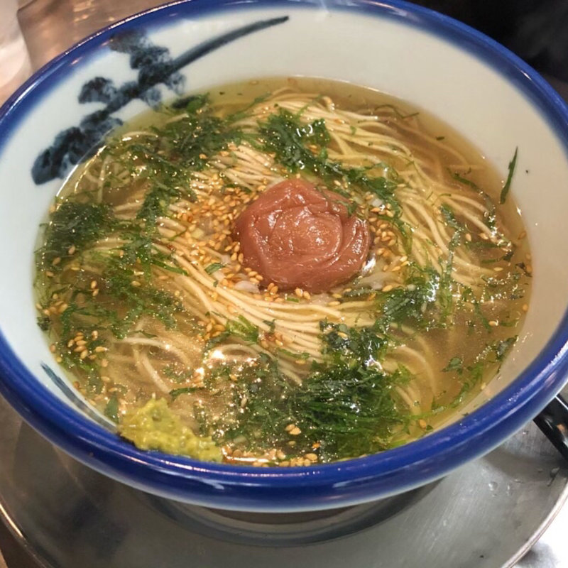 大葉香る梅かけそば(ZUND-BAR)