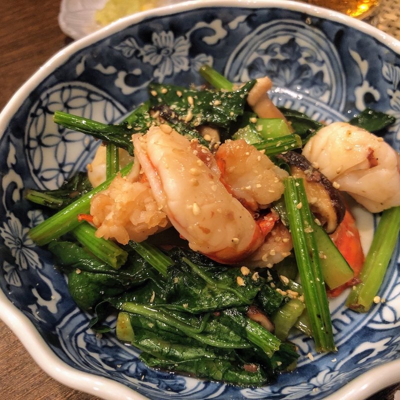 青菜酒盗炒め(酒処てらやま)