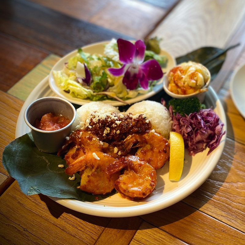 ガーリックシュリンプ プレート (スパイシー)(コナズ珈琲 小平)