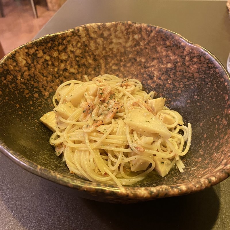 桜エビとタケノコのペペロンチーノ(Libra)