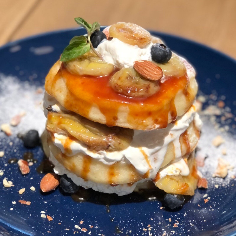 キャラメル&バナナ　パンケーキ(SHIRO CAFE自由が丘店)