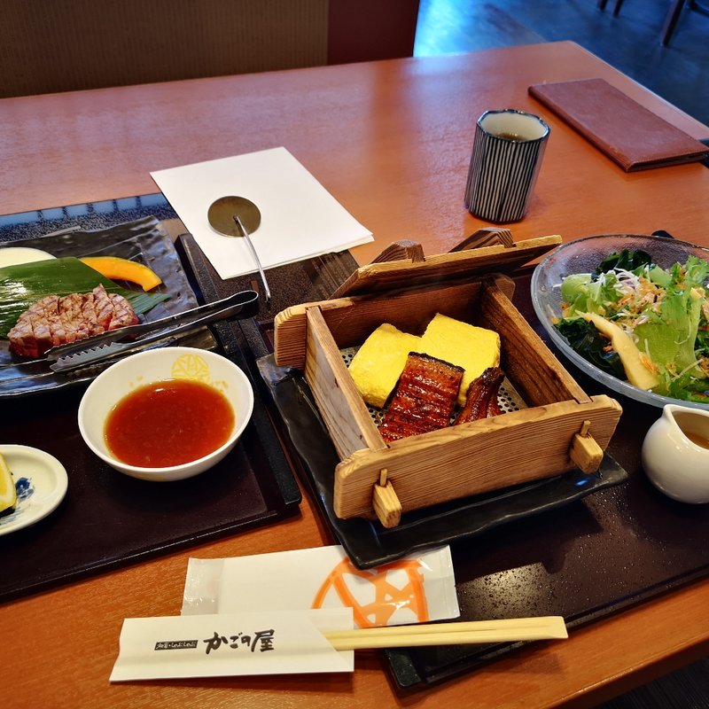 サーロインステーキとうまいもんセット(かごの屋)