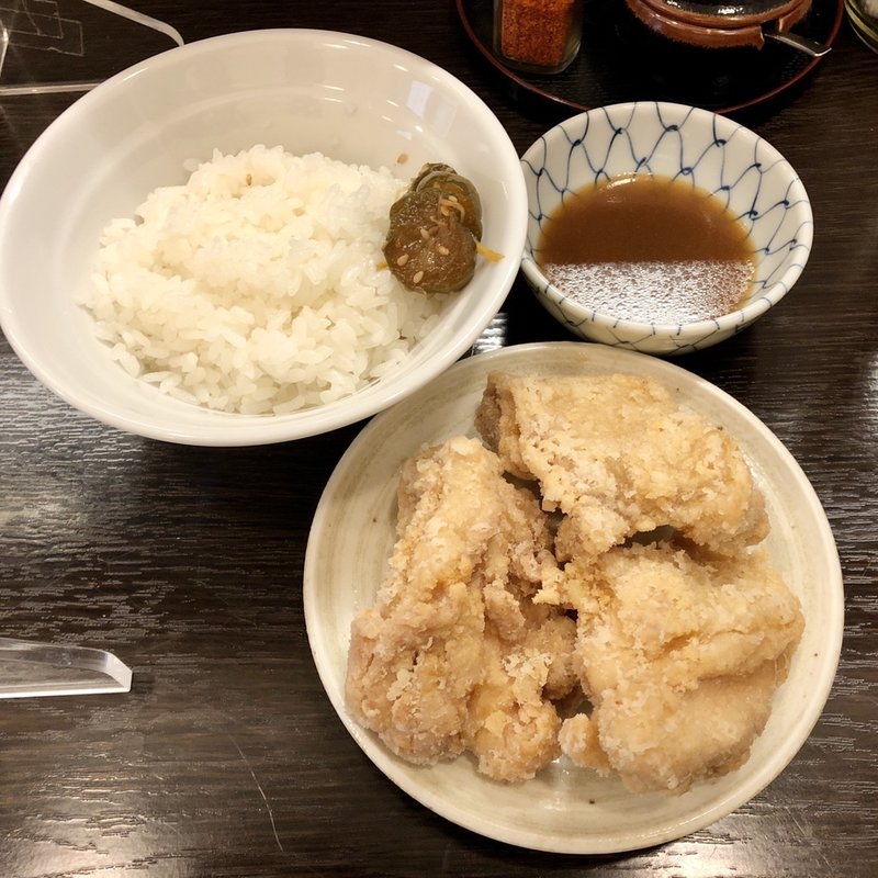からあげライスセット(浅草 参食堂(さんしょくどう))