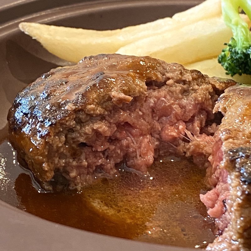 国産牛100%ハンバーグ(デミグラスソース)(アビエント)