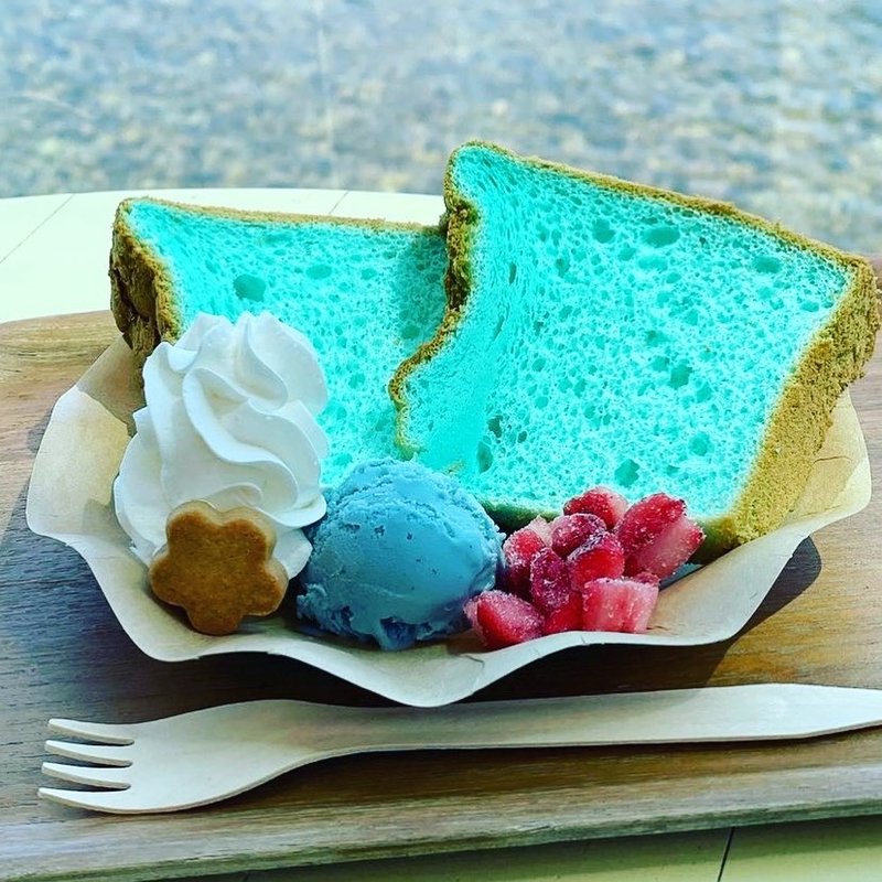 ネモフィラブルーシフォンケーキ(Seaside Cafe)