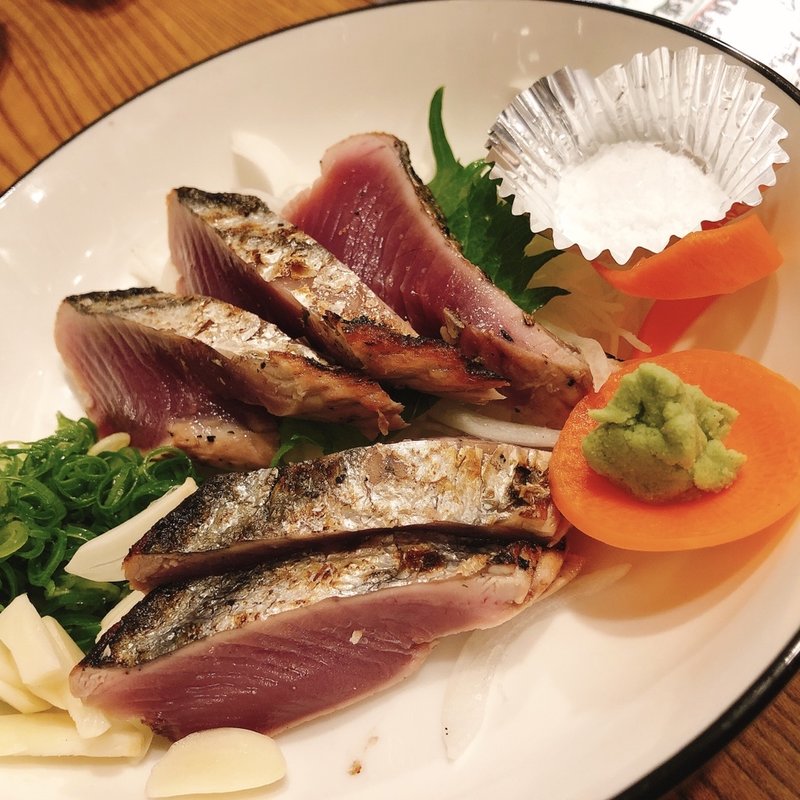 カツオ塩タタキ(ろばた焼 仙樹 （ろばたやき せんじゅ）)