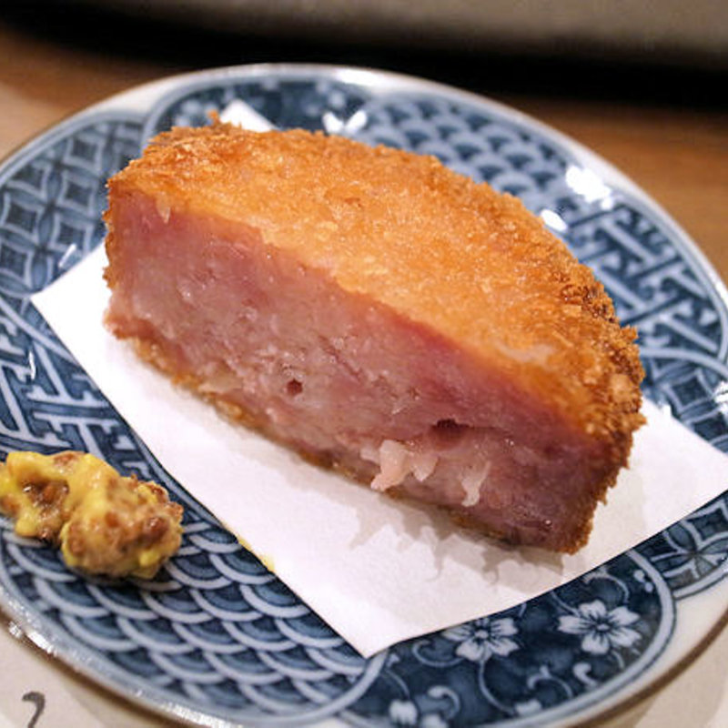 雲仙ハムのハムカツ(焼き鳥 ごくう 月島店)