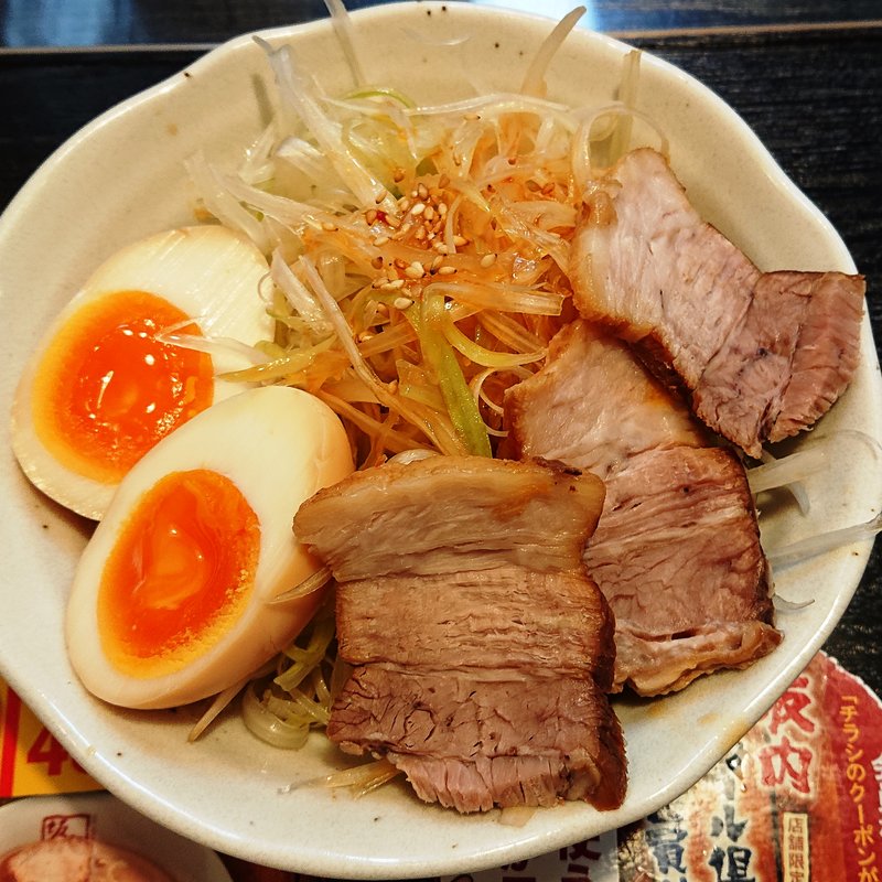 トッピング3種盛り(喜多方ラーメン坂内 川崎東田店)