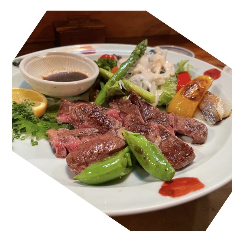 赤牛のステーキ(晴れたり曇ったり （はれたりくもったり）)