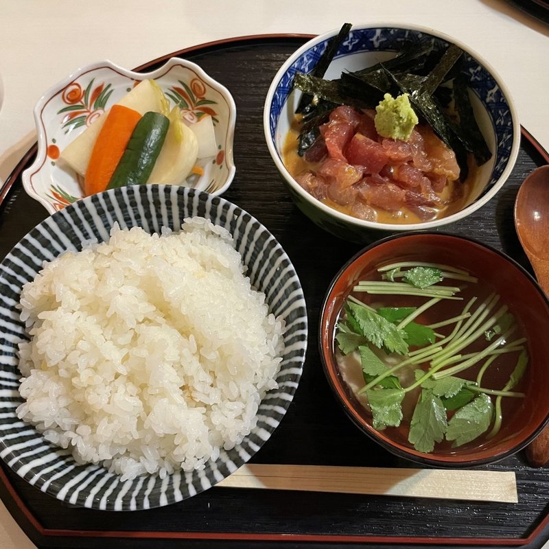 まぐろ茶漬け(銀座なかね　湯島店)