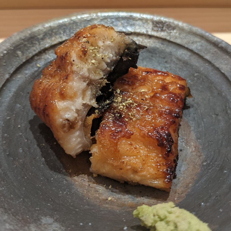 鰻醤油漬け(鮨 和さび （わさび）)