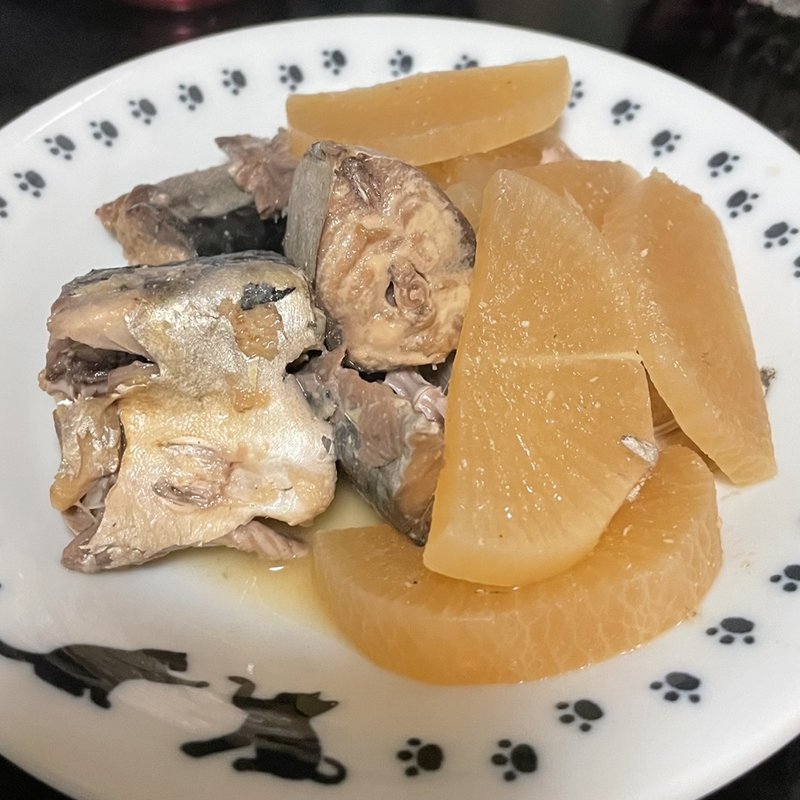 サバ缶の味噌煮(自宅)