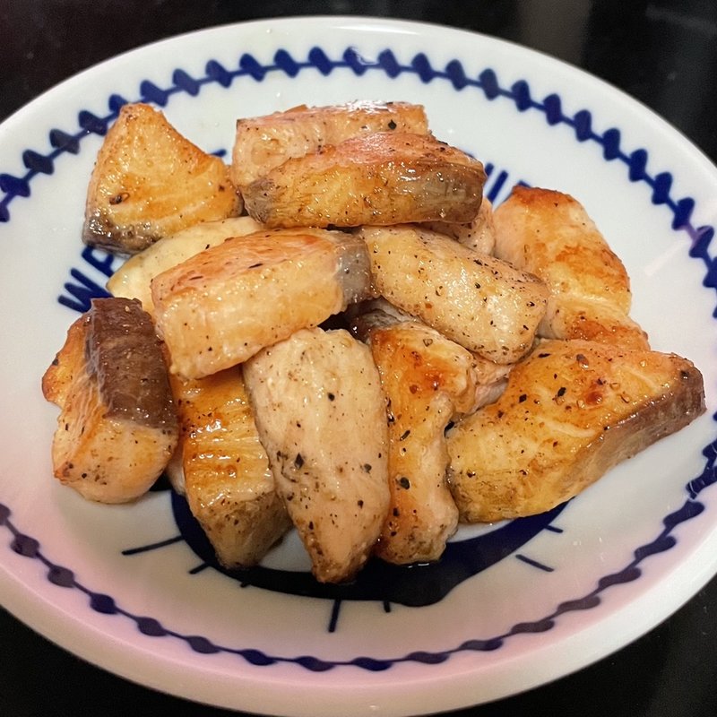 サーモンのオリーブオイル焼き(自宅)