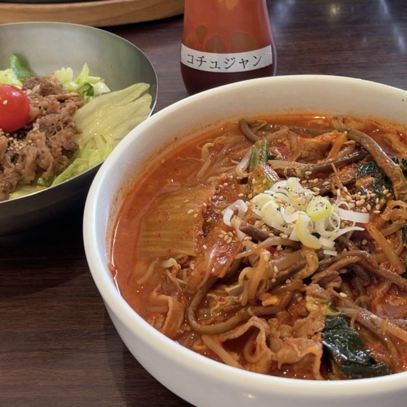 ユッケジャンラーメンセット(韓国料理 チェゴヤ 海浜幕張店 )