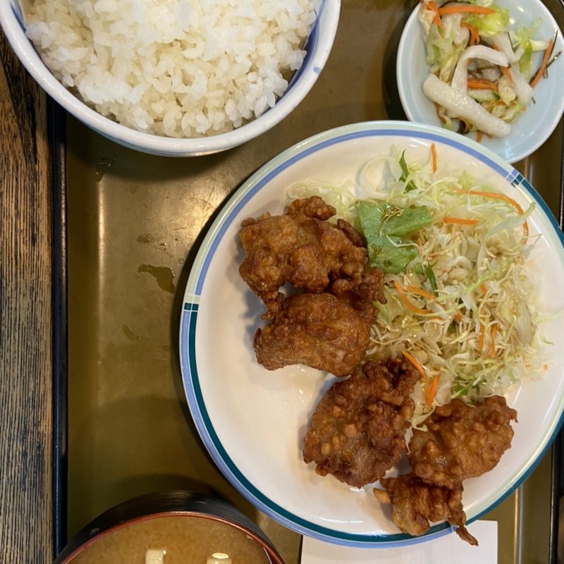 唐揚げ定食(こだわりラーメン一徹 )