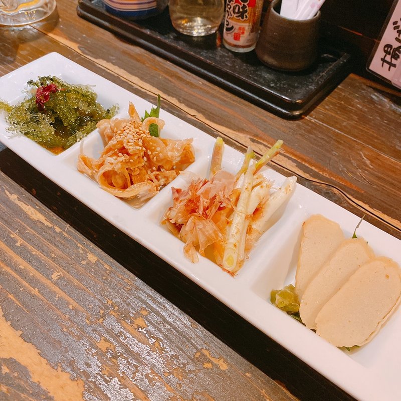 酒の肴4種盛り(海神 （うんじゃみ）)