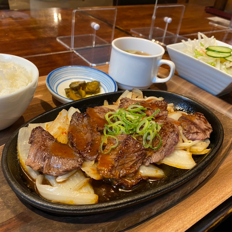 ハラミ鉄板焼定食(和幸亭 枚方店 （ワコテイ）)