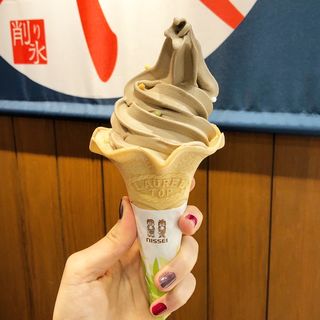 ほうじ茶ソフトクリーム(cafe solare Tsumugi カフェソラーレ ツムギ　二俣川店)