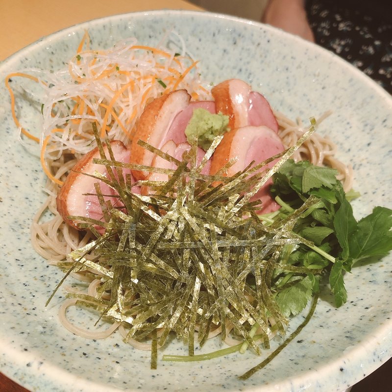 冷たい鴨南蛮(鴨屋 そば香 菊名店)