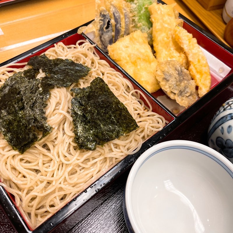 生ゆば天ざる(更科)