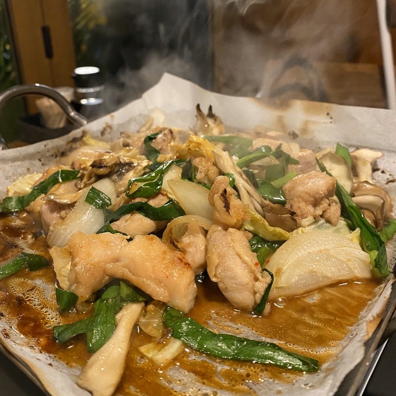 鶏ちゃん(ニラ、まいたけトッピング)(とり屋 ～Oban～)