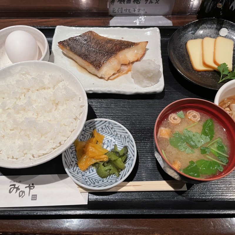 銀カレイ味噌焼き定食(みのや 新店 )