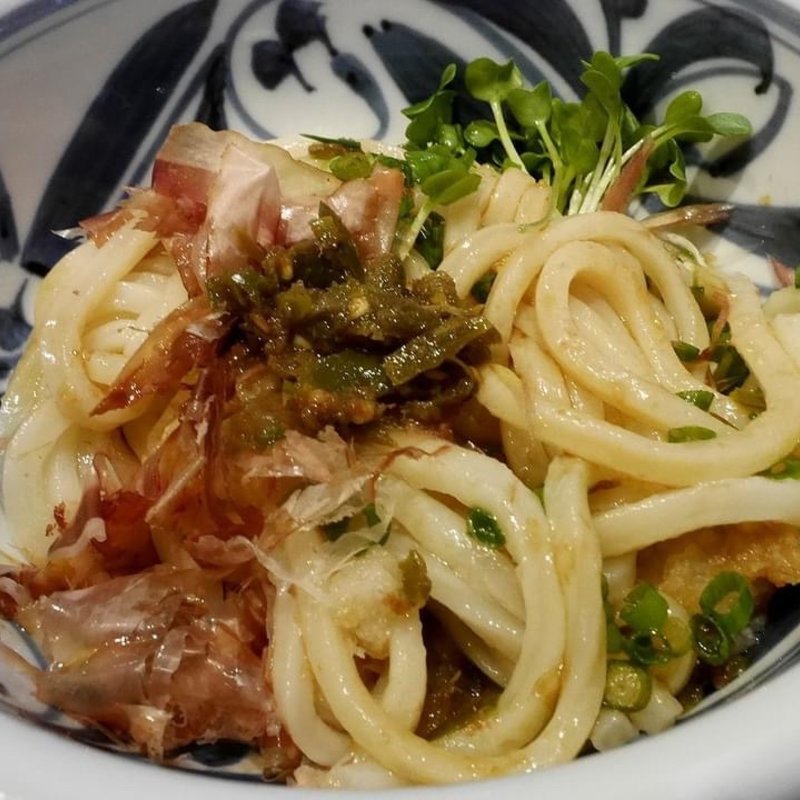 唐辛子の佃煮しようゆうどん(うどんや ぼの )