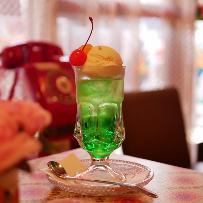 クリームソーダ(緑)(昭和レトロ喫茶セピア)