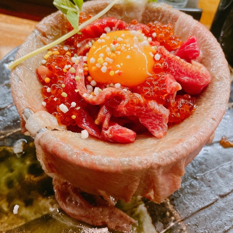 こぼれ炙りA5リブロースのひつまぶし(肉の隠れ家おあがり)