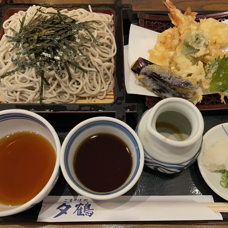 えび天ざる(ごまそば処 夕鶴)