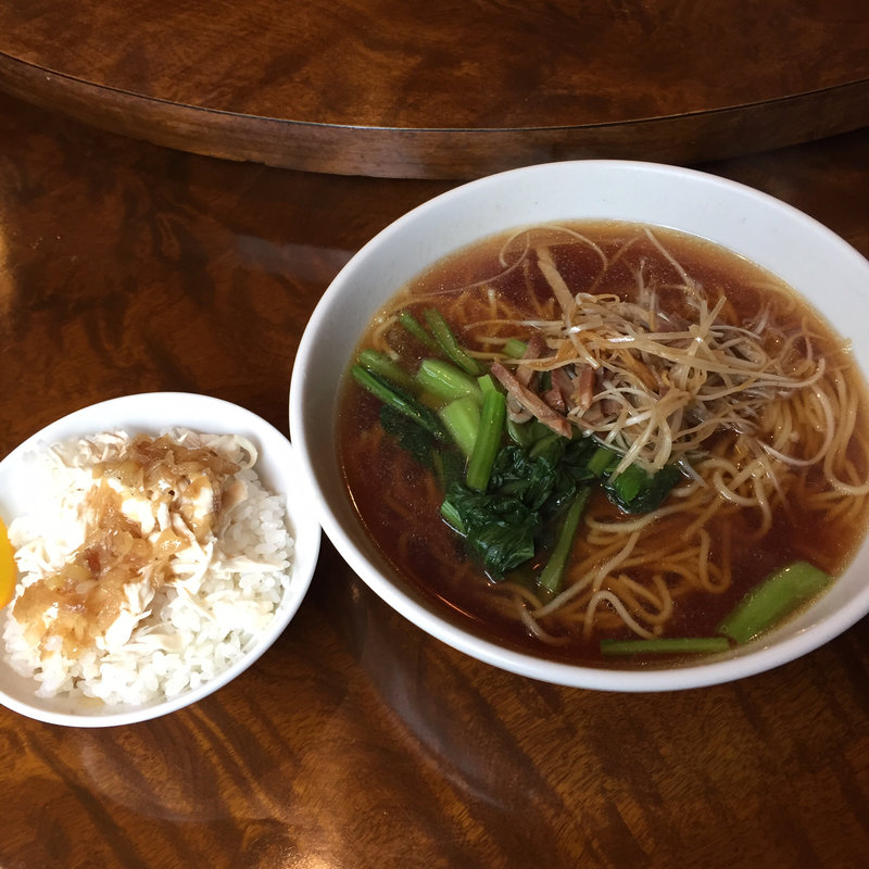 横浜中華街 葱そば ミニ鶏肉飯セット(真怡記)