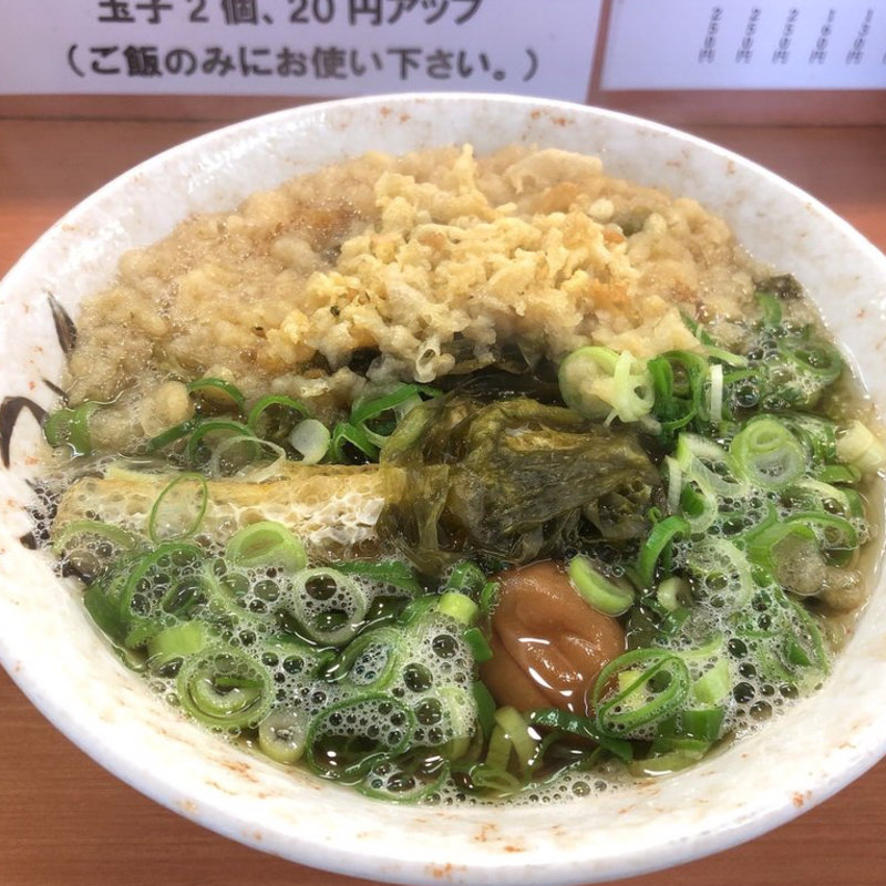 きざみ梅昆布えきそば(つうつう 萱島店)