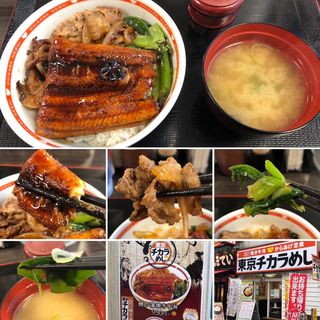 鰻の蒲焼き牛丼(東京チカラめし 新宿西口店1号店)