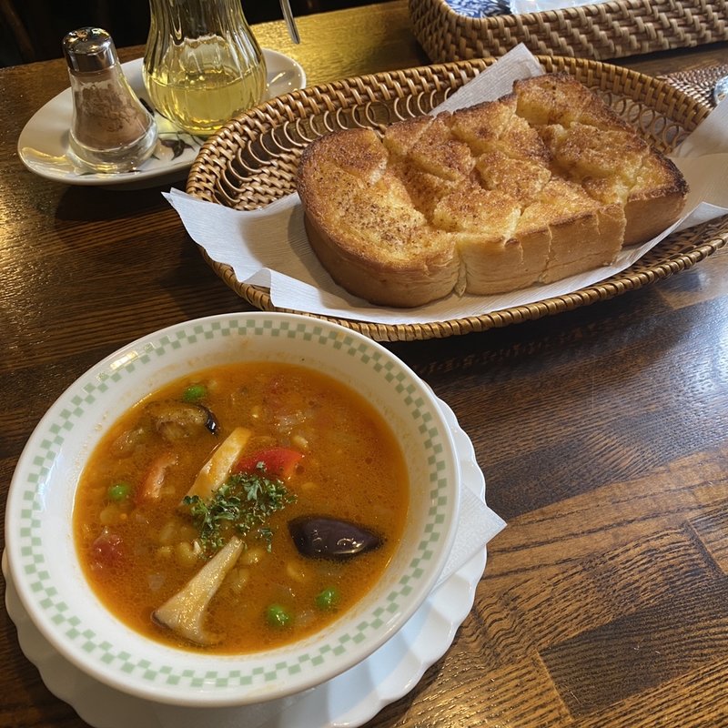シナモントースト&豆と野菜のカレー(樹の花 （きのはな）)