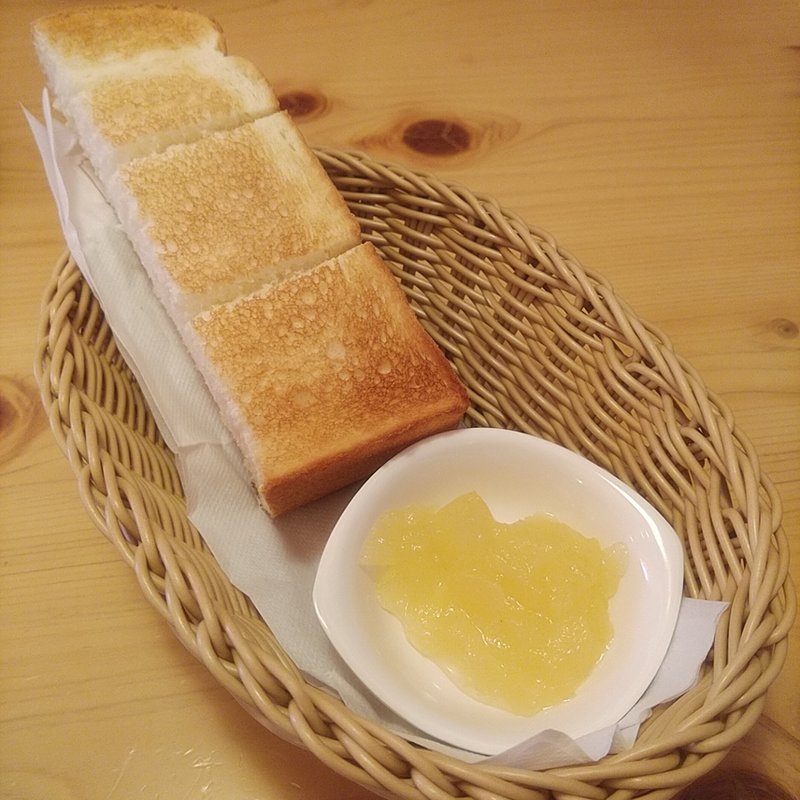 トースト&青森県産紅玉りんごジャム(コメダ珈琲店 盛岡南店)