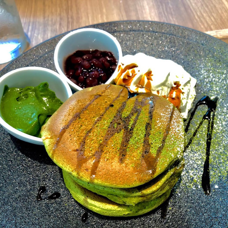 スフレパンケーキ　抹茶ホイップ(麹町珈琲 流山おおたかの森店)