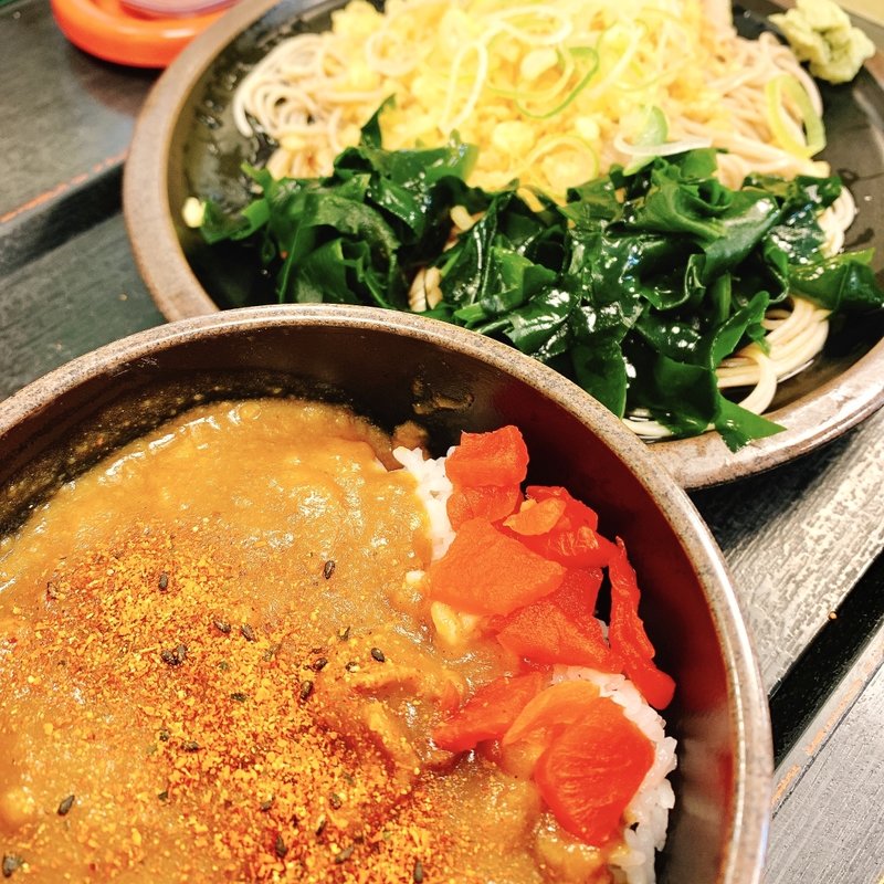 朝食セット(ミニカレー)(ゆで太郎　築地店)