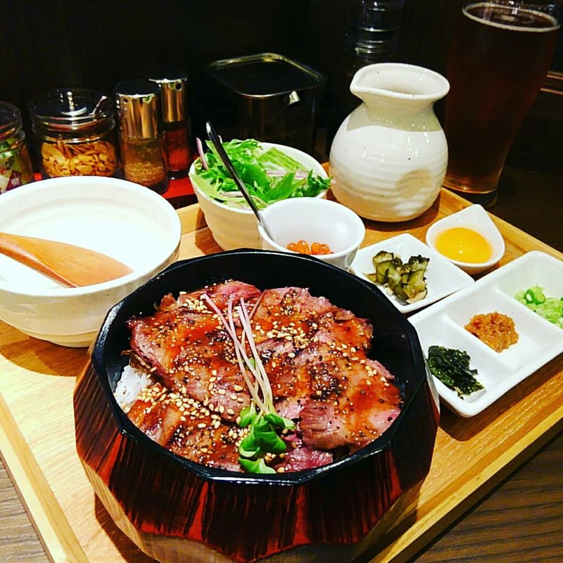 ロマン亭 ハラミひつまぶし＋いくらトッピング(ステーキ＆グリル ロマン亭)