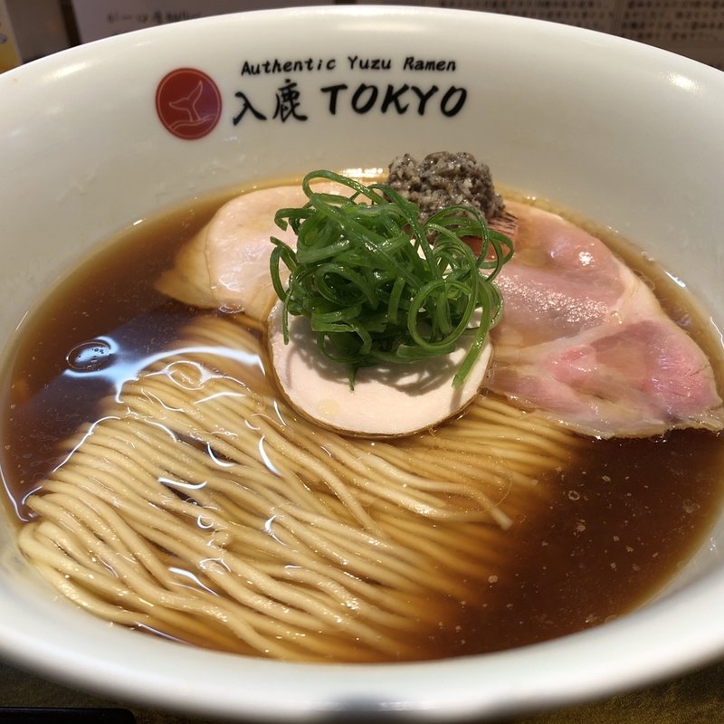 ポルチーニ醤油らぁ麺(入鹿TOKYO 本店)